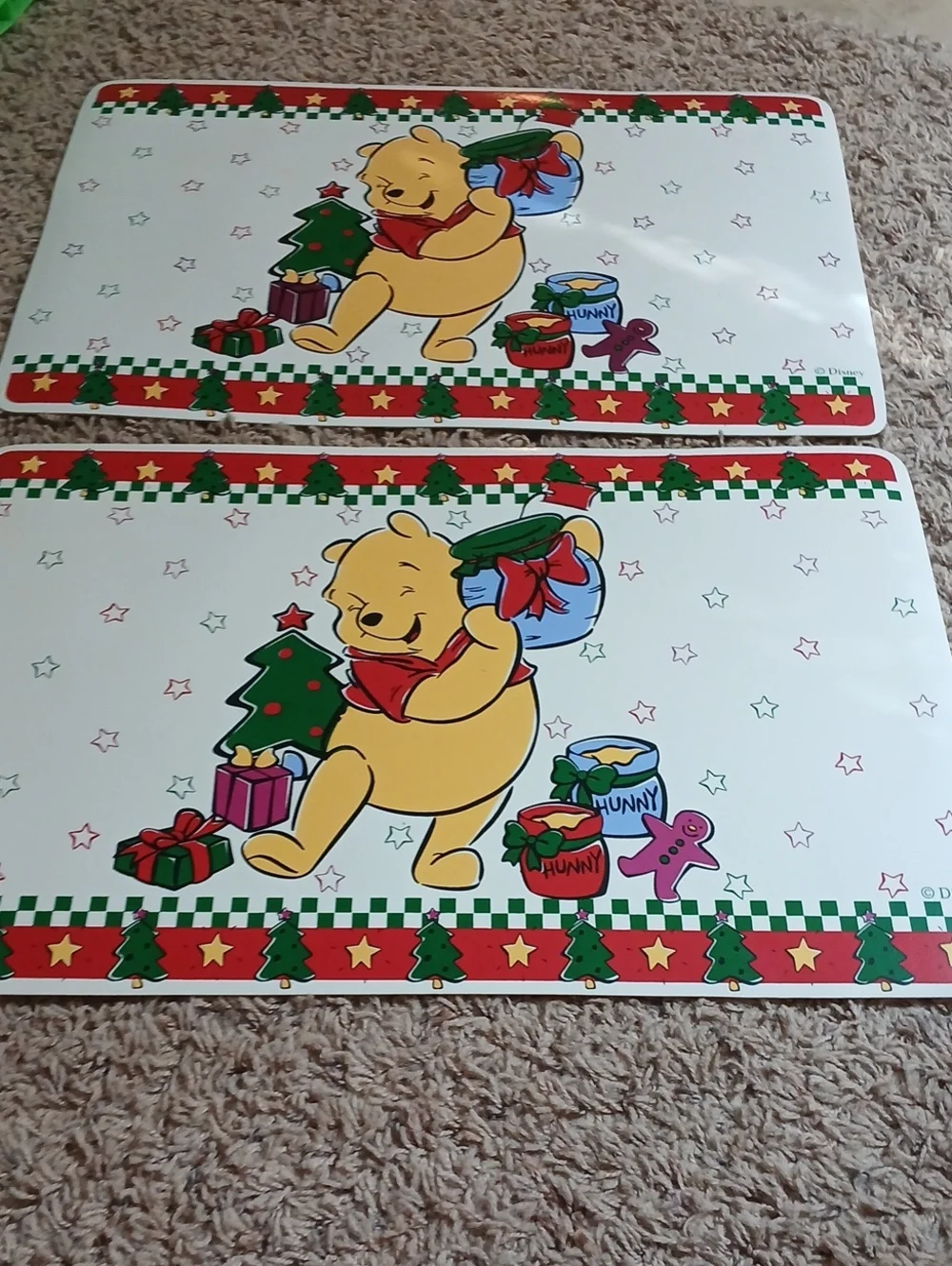 Winnie the Pooh Holiday Placemat Set - Yellow/Red